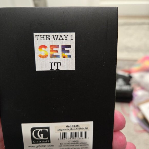 You had me at Meow 16" cat paw print necklace NWT - Picture 2 of 2